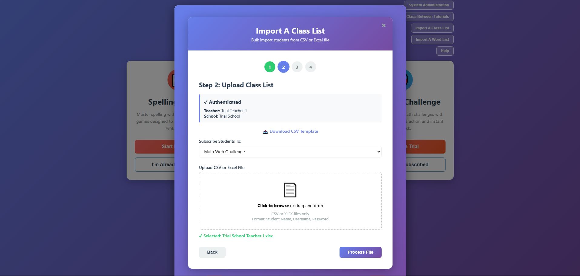 07-Import  Class form filled in.JPG