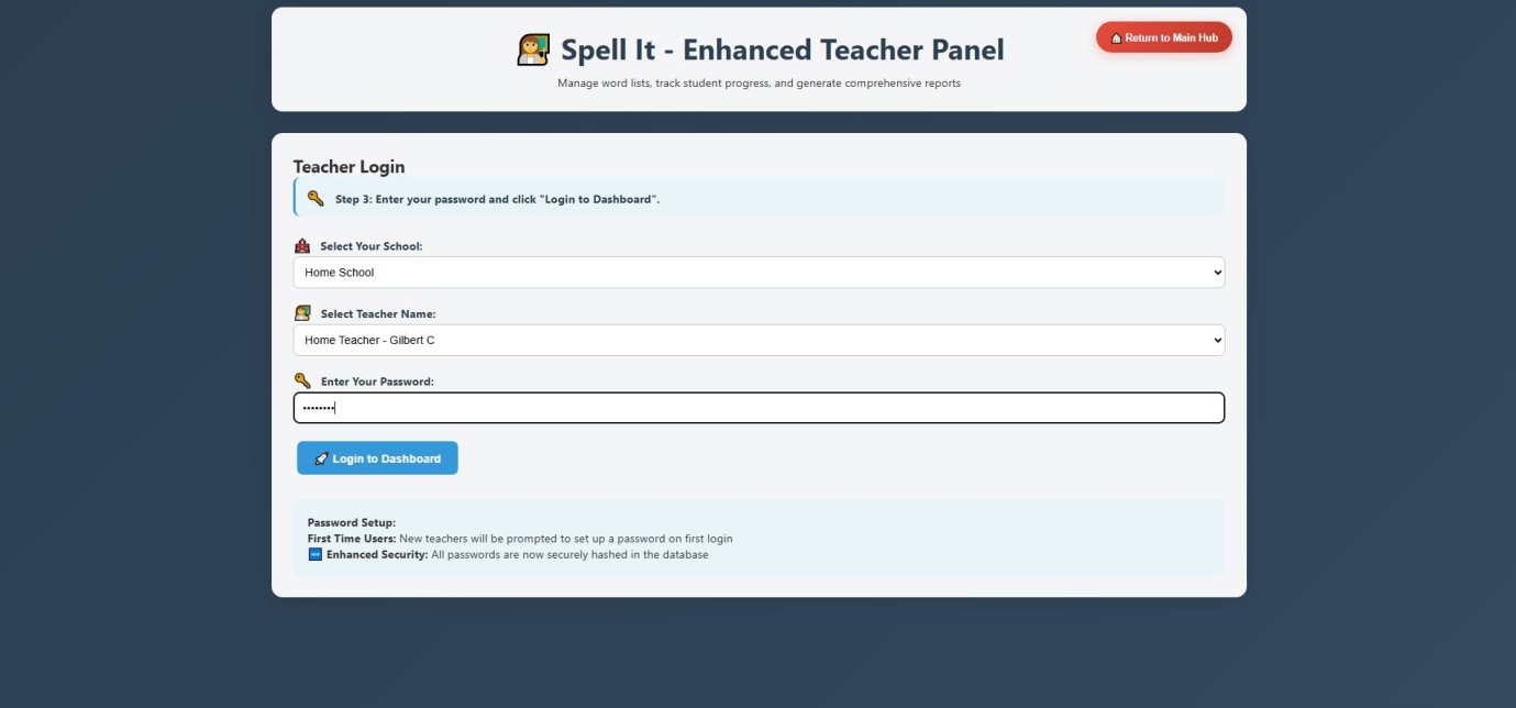 Teacher Login